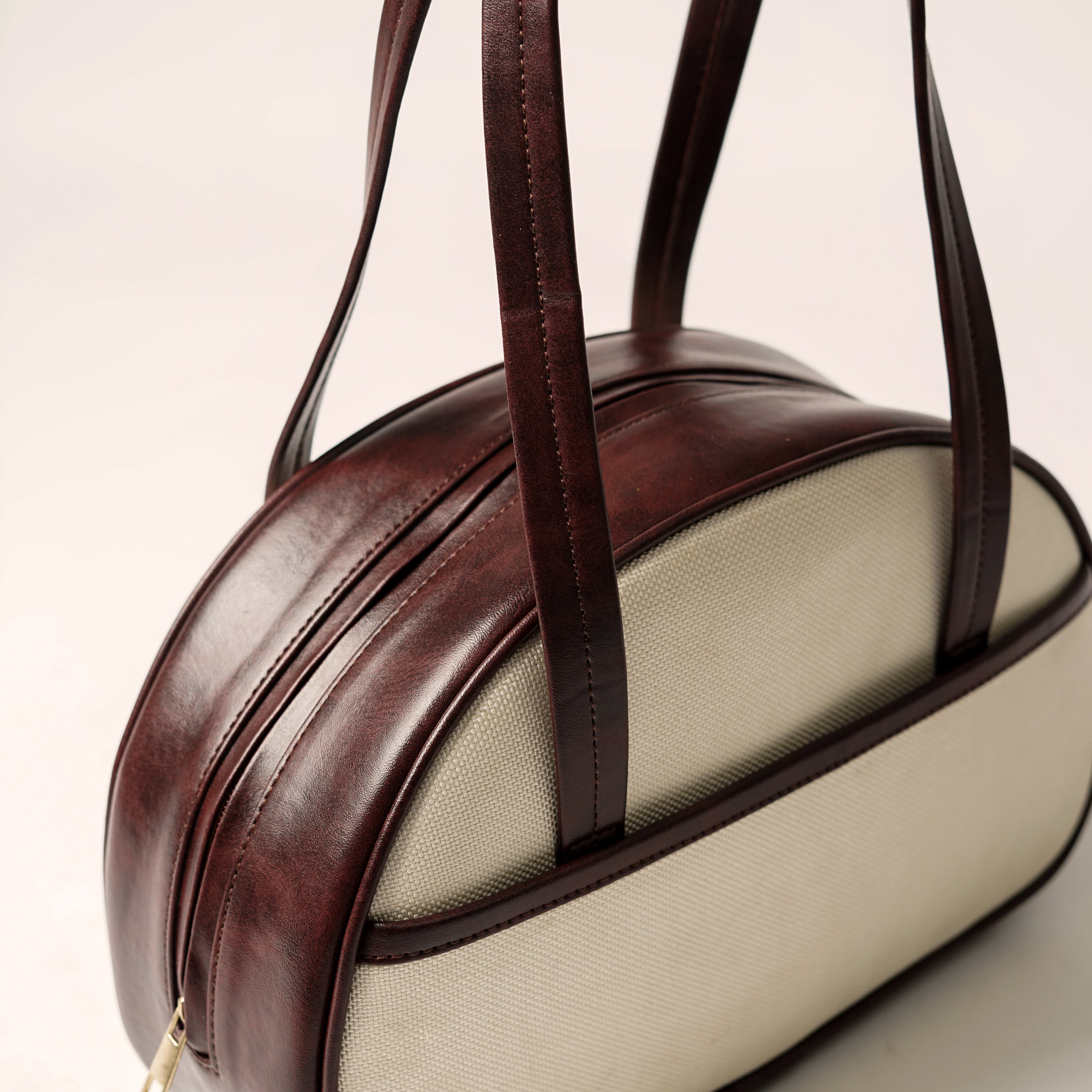 rough style bag／dark brown ROUGH ROSES SHOULDER SATCHEL TOTE HANDBAG BROWN LEATHER