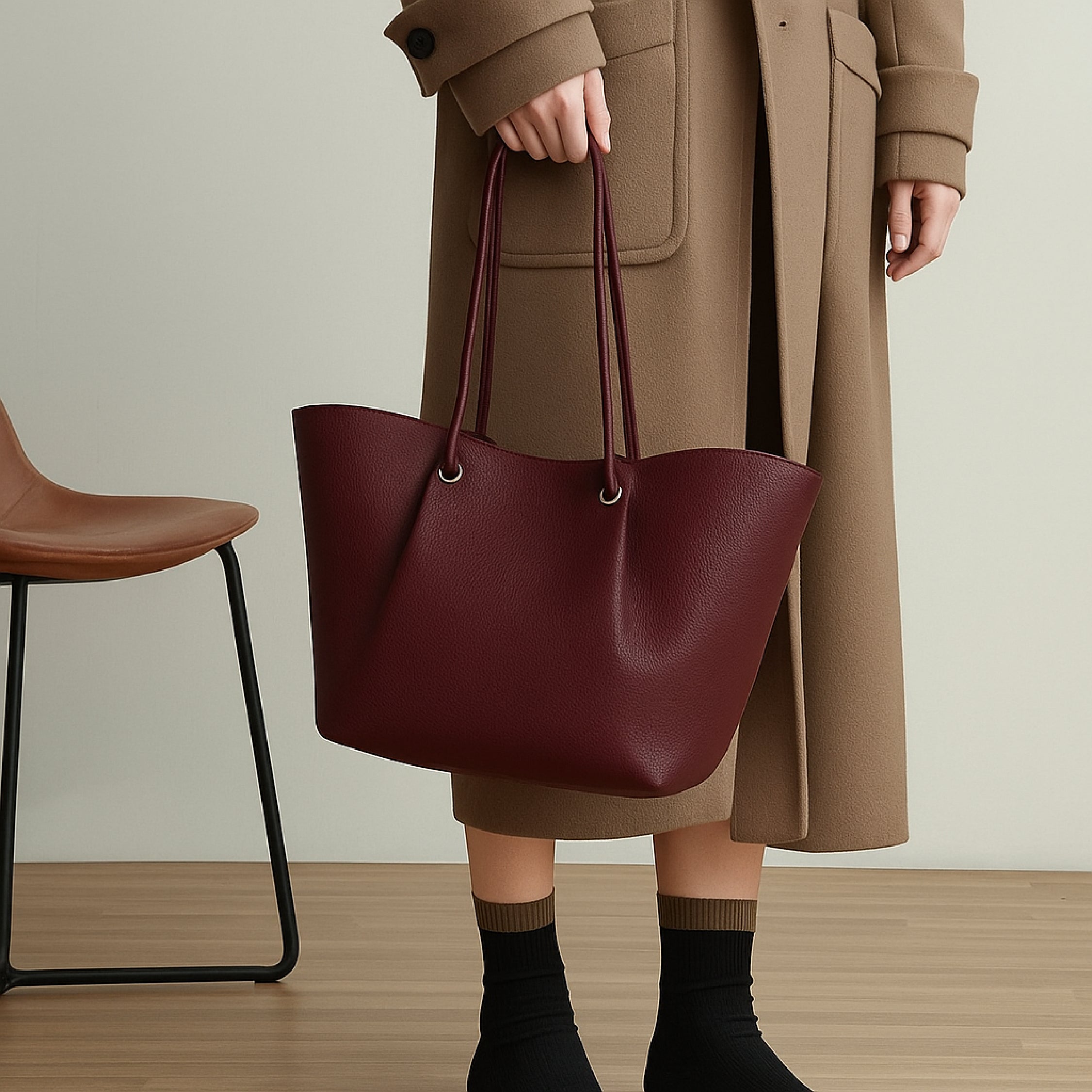 Knot Tote - Maroon